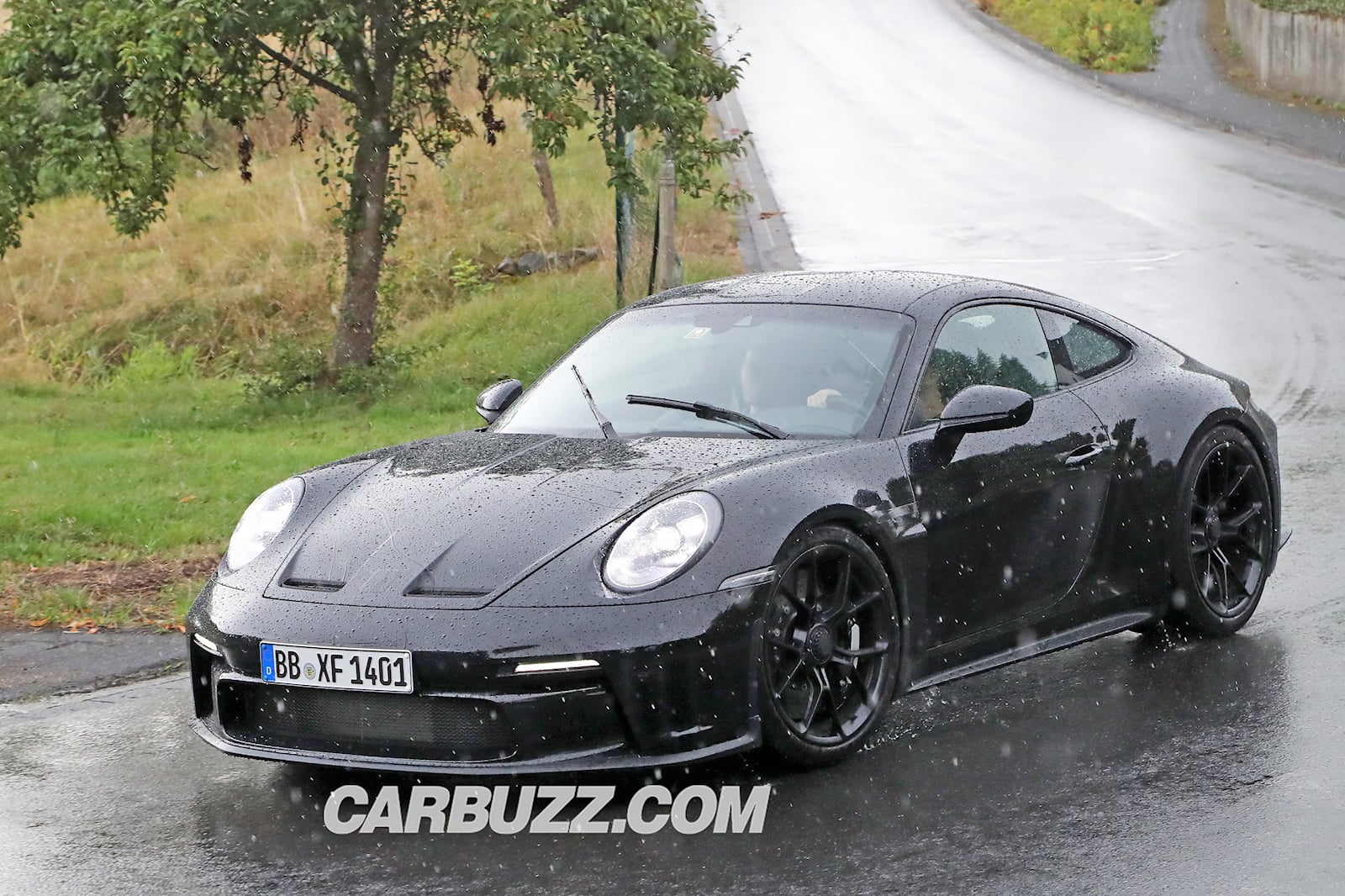 Porsche 911 ST Spied With GT3 RS Aero And Wide Fenders
