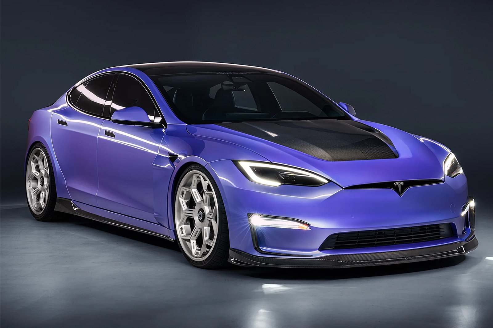 Tesla Model S Plaid Looks Sharp With Vorsteiner's Carbon Fiber Kit
