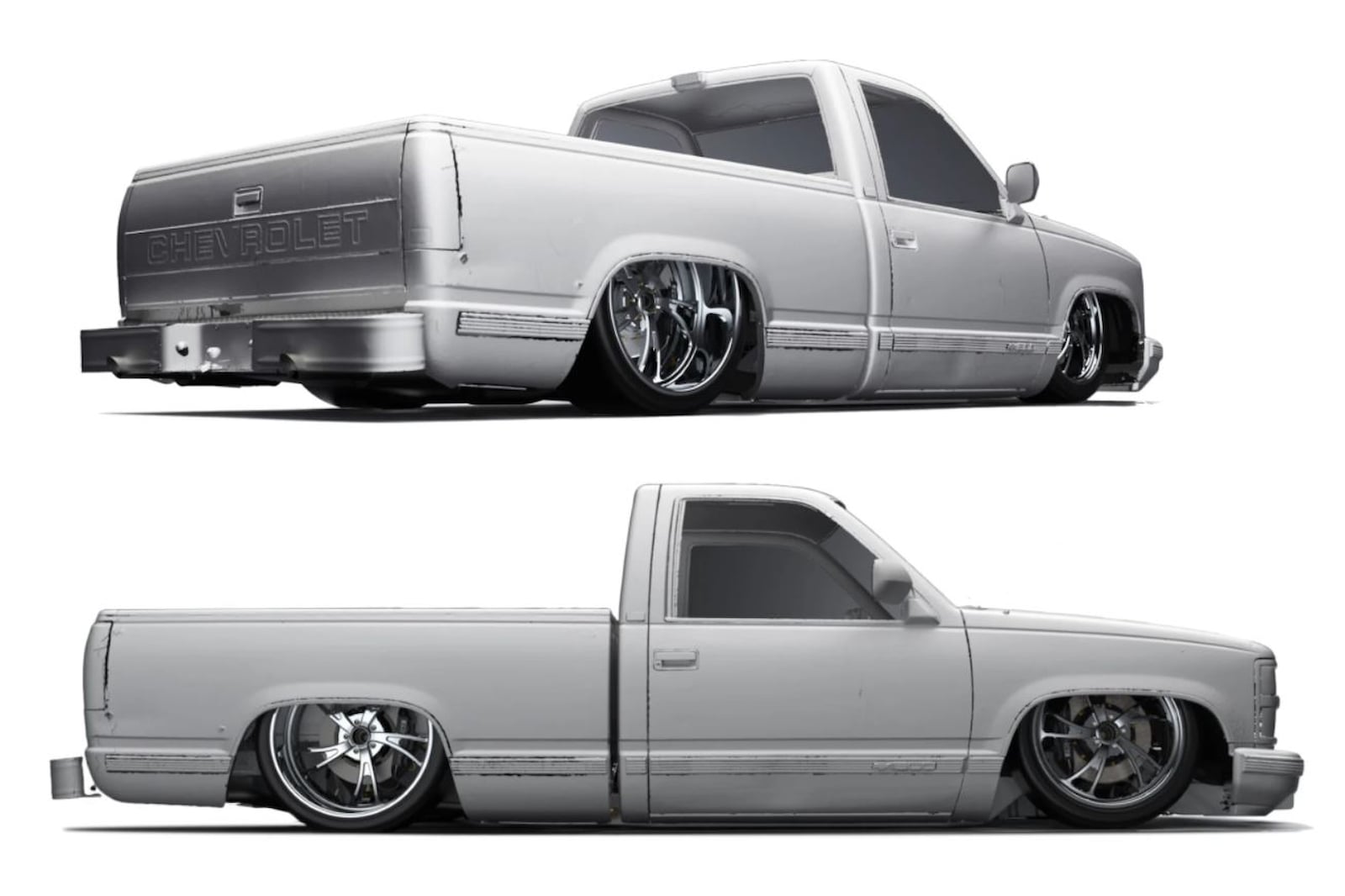 This Is How You Slam A Square Body Chevy Truck.