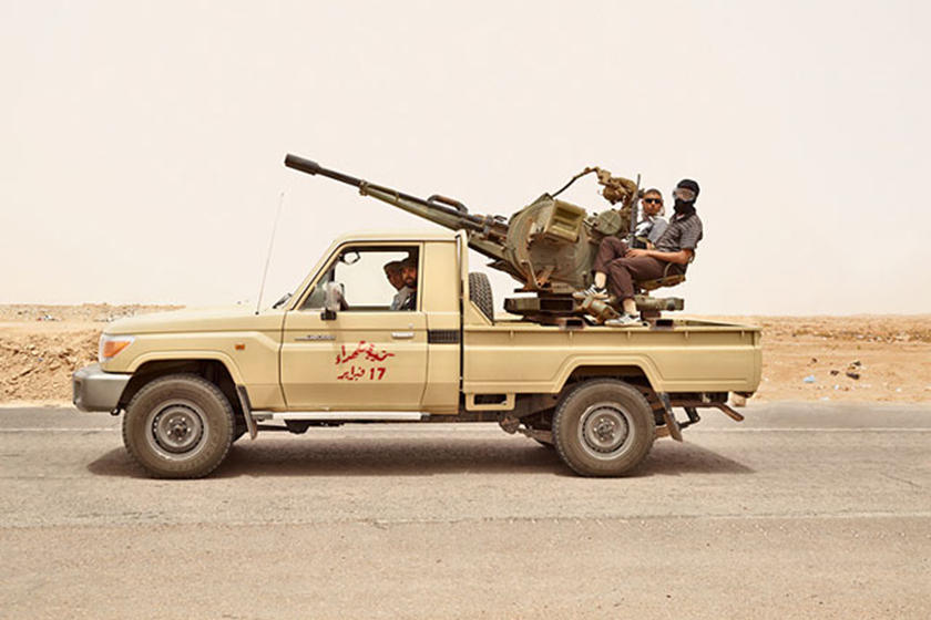 The Pickup Trucks of War During the Libyan Liberation.