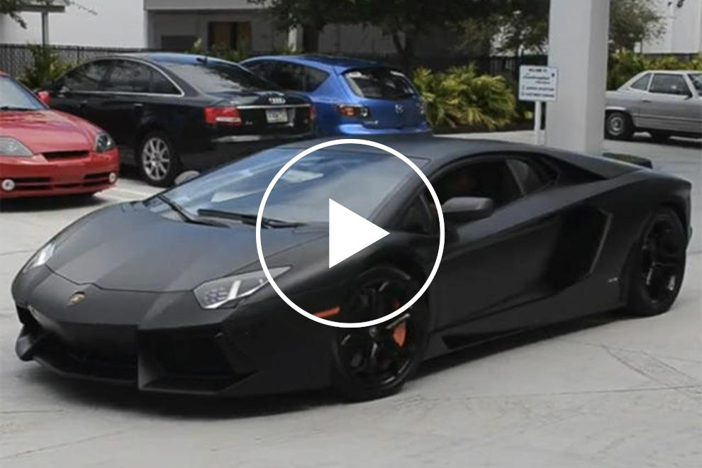 Video: Matte Black Lamborghini Aventador Walk Around | CarBuzz
