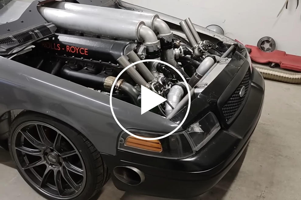 Crown Victoria With 27-Liter V12 Tank Engine Hits The Dyno.