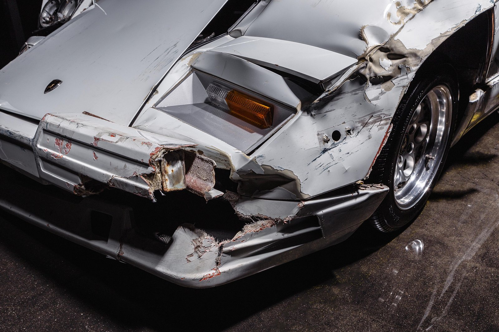 For Sale: The Wrecked Lamborghini Countach From The Wolf of Wall Street