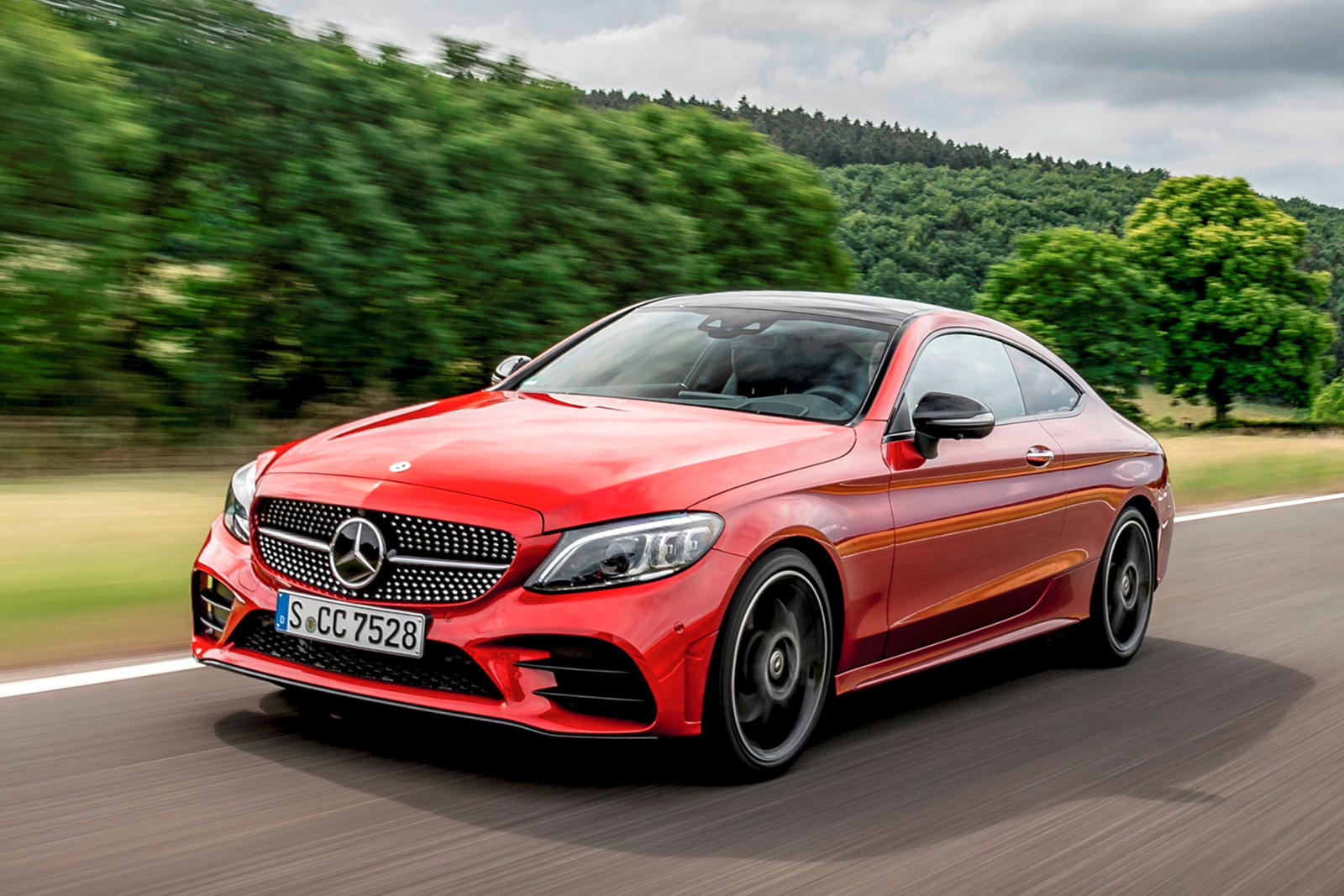 2019-2023 Mercedes-Benz C-Class Coupe Front View Driving