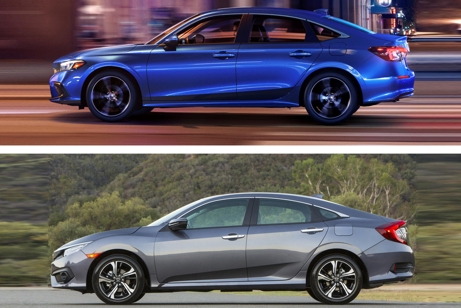 2022 Vs. 2021 Honda Civic Sedan Design Comparison CarBuzz