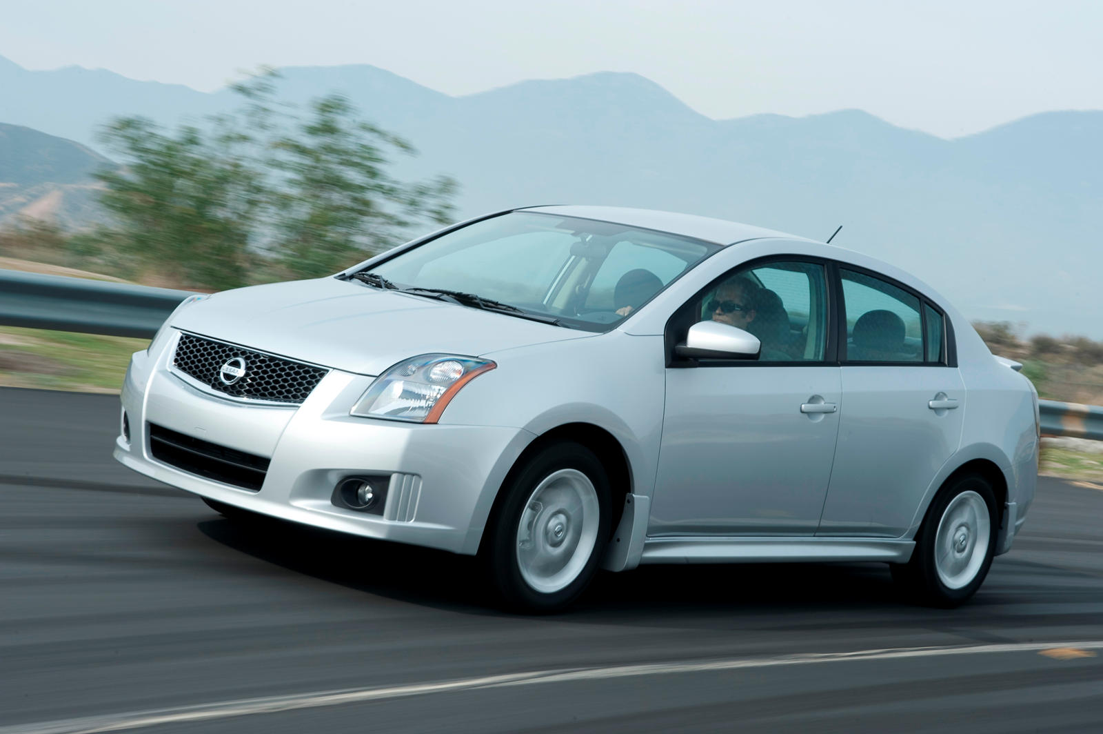 2008 Nissan Sentra Front View Driving