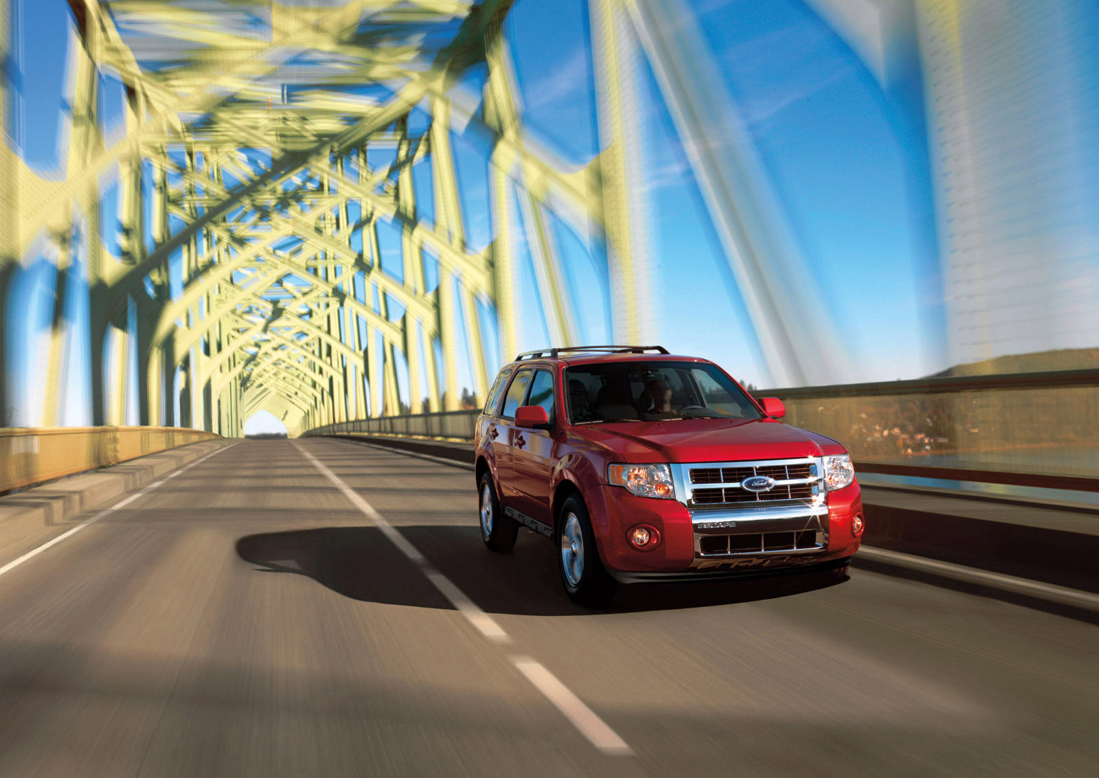 2010 Ford Escape Hybrid Front View Driving