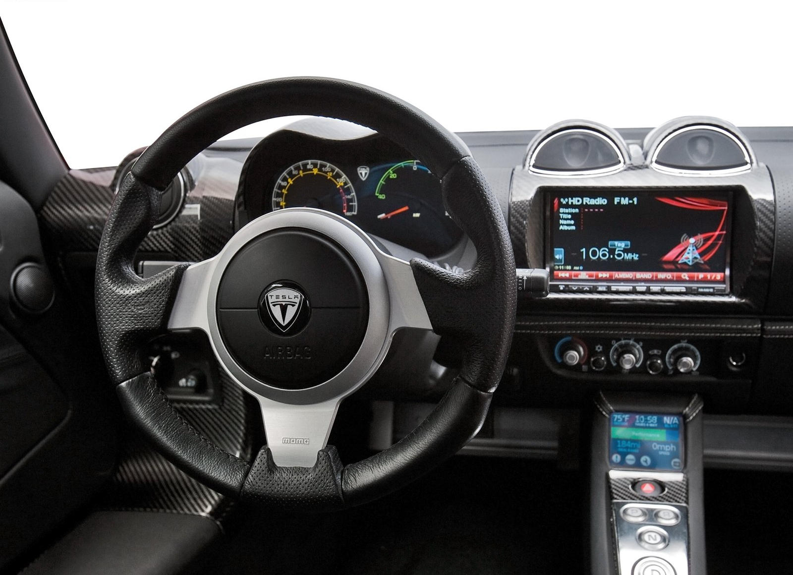 2011 Tesla Roadster Steering Wheel Details
