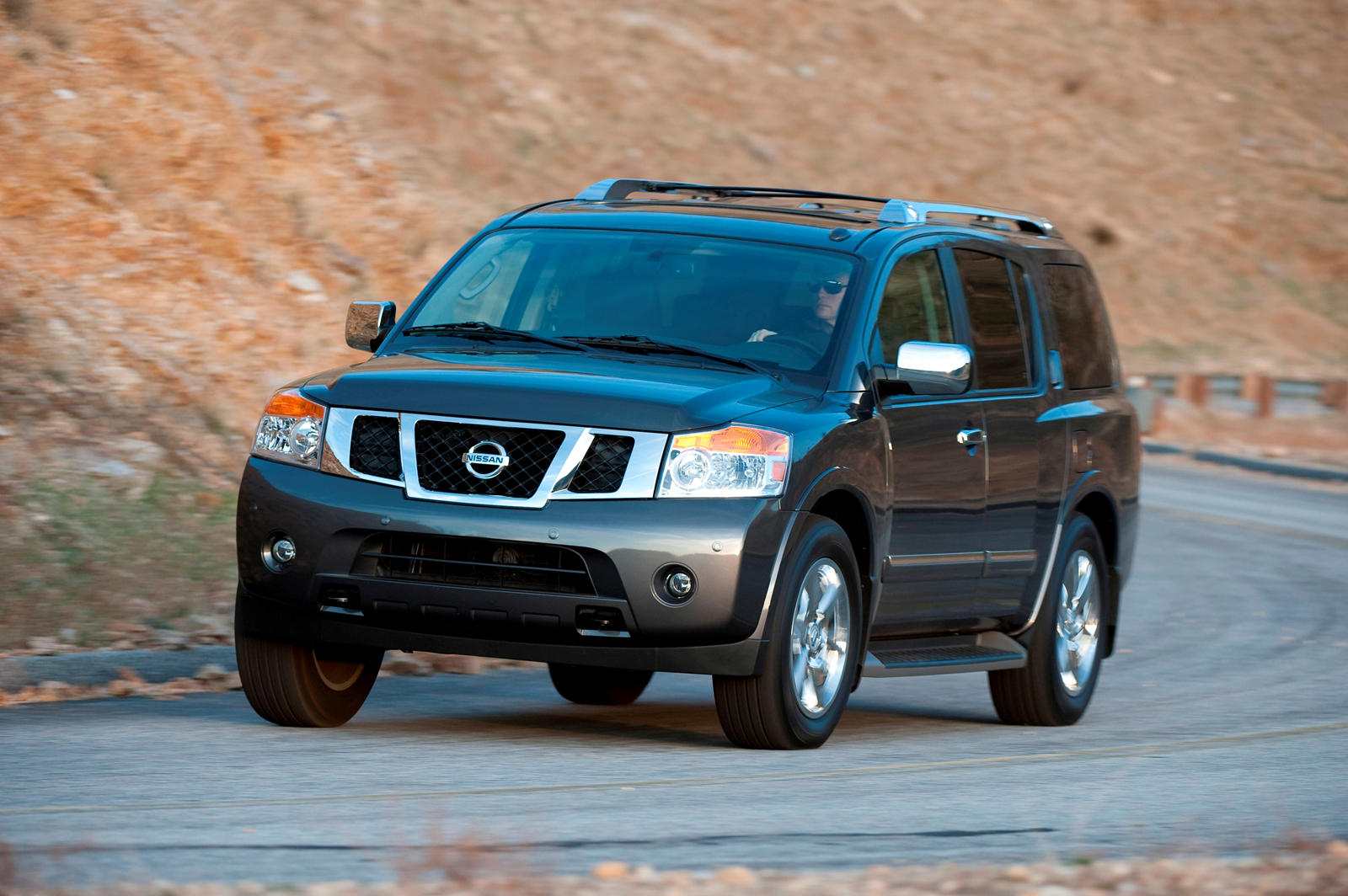 2012 Nissan Armada Front View Driving