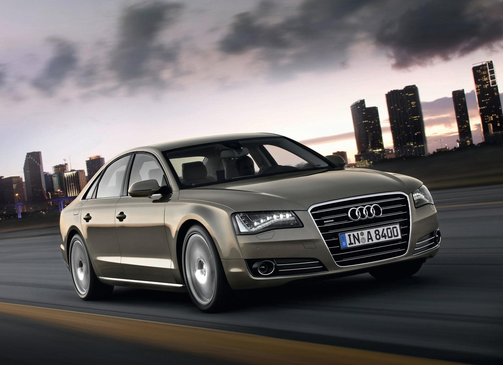 2014 Audi A8 Front View Driving