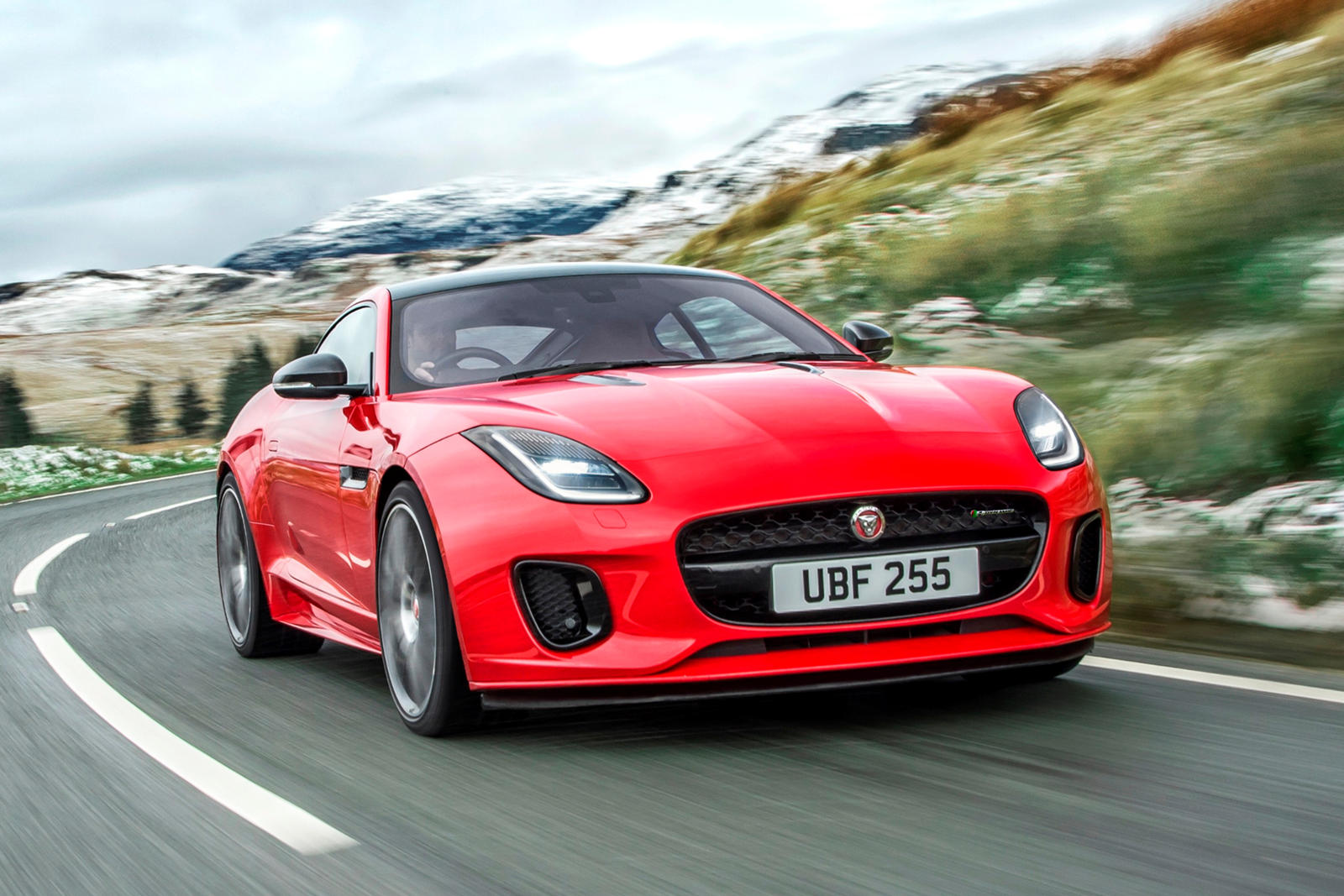 2017 Jaguar F-Type R Coupe Front View Driving