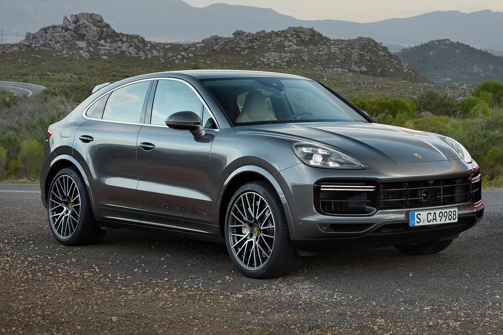 2020 Porsche Cayenne Turbo Coupe Front Angle View