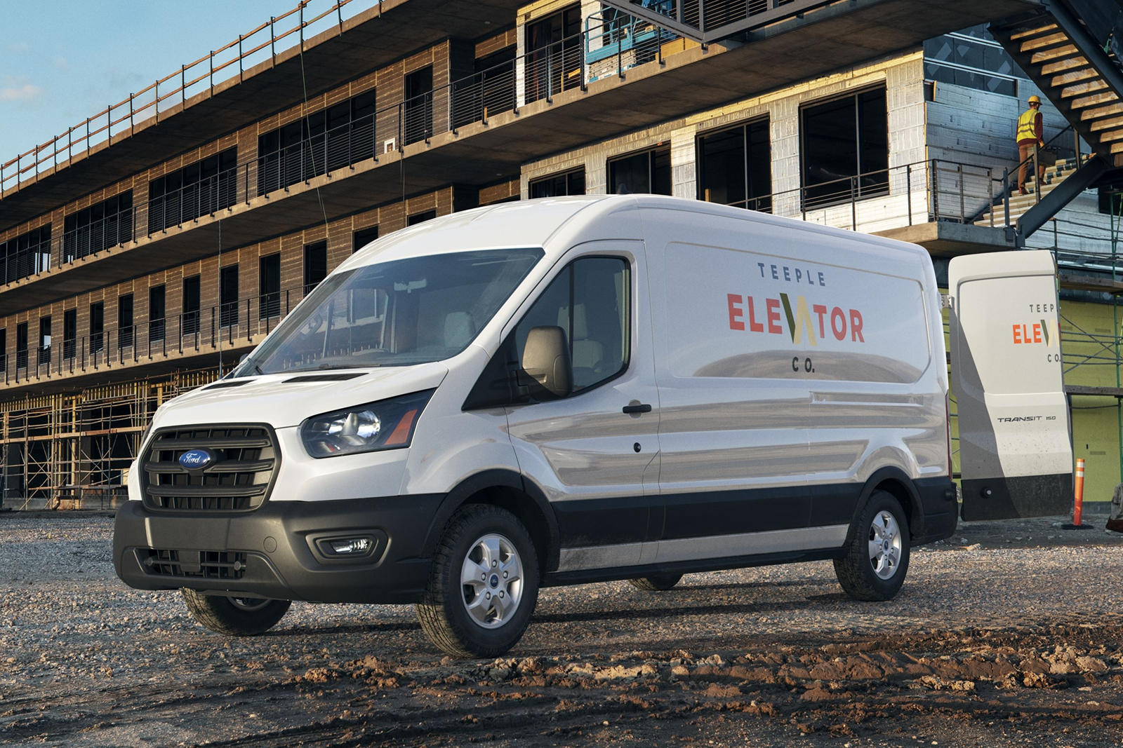 2021 Ford Transit Cargo Van Front Angle View