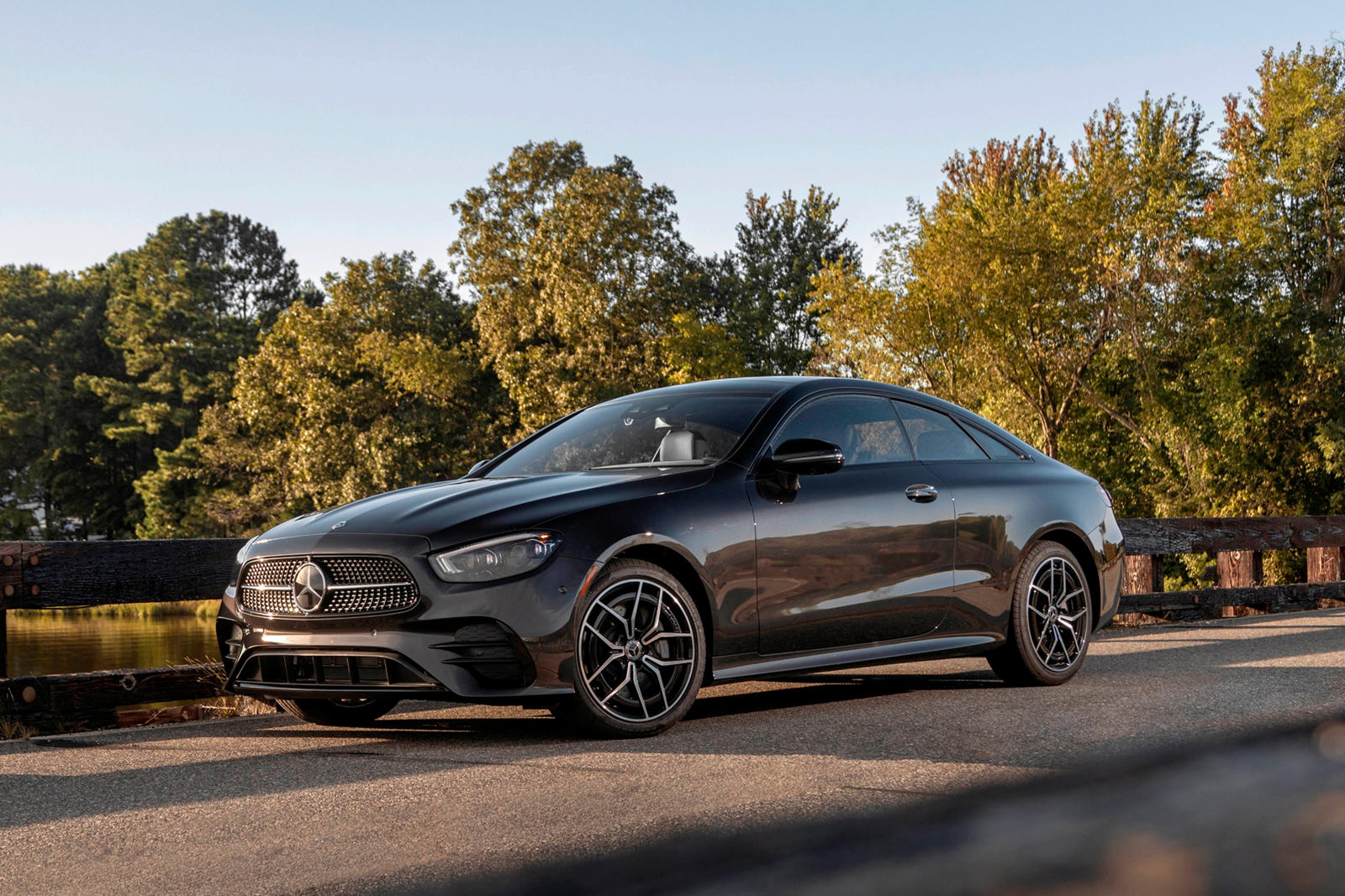 2021 Mercedes-Benz E-Class Coupe Front Angle View