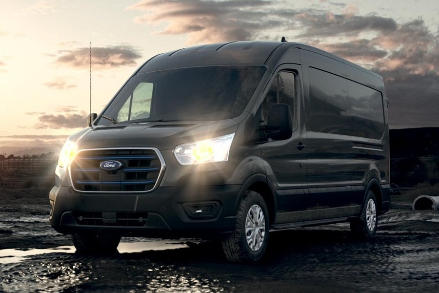 2022 Ford E-Transit Cargo Van Front Angle View
