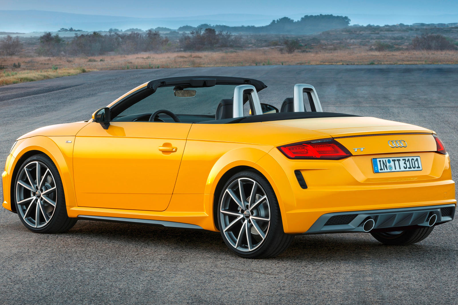 2023 Audi TT RS Roadster 400hp in Python yellow, start up