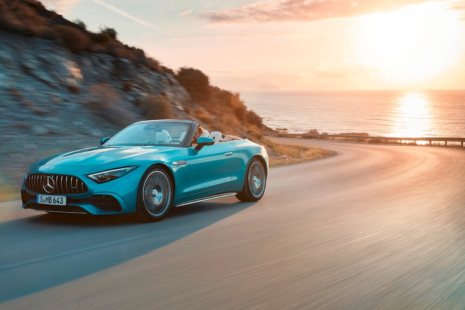 2023 Mercedes-Benz AMG SL 43 Driving Front Angle