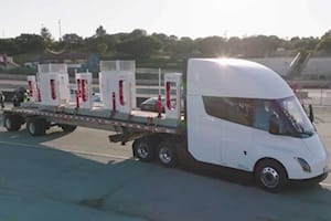 Tesla Semi Spotted At Laguna Seca On A Supercharger Mission