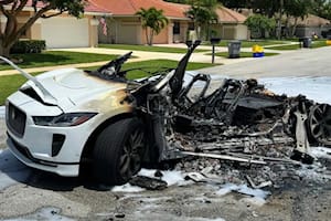 Jaguar I-Pace Burns To The Ground In Florida
