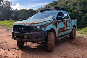 Ford Ranger Wildtrak Gets Rusty Blue Paint Job For Off-Road Rally