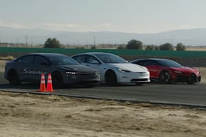 Epic Drag Race: Bugatti Chiron Vs. Lucid Air Sapphire Vs. Tesla Model S Plaid