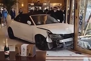 Watch An Angry Audi A5 Driver Unleash Havoc In Shanghai Hotel Lobby