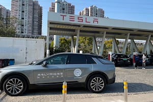 Cadillac Caught Offering Free Lyriq Test Drives At Chinese Tesla Supercharger Station