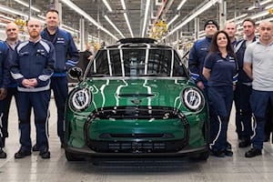 British Racing Green Mini Cooper SE Celebrates Huge Production Milestone