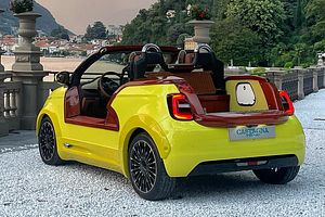 Fiat 500 Transformed Into Roofless Retro Mini Pickup With Wooden Jump Seats