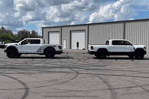Ram 1500 TRX Embarrasses Ford F-150 Raptor R In A Game Of Tug Of War