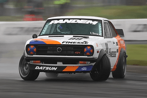 You Won't Believe Who's Drifting This 500-HP Datsun 1200 Coupe