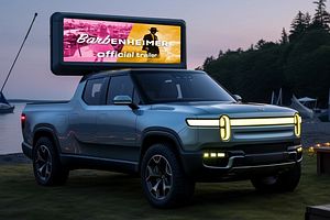 Rivian Creates Mobile Movie Projector For R1T Gear Tunnel