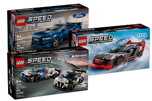 Ford Mustang Dark Horse, Audi S1 Hoonitron, And BMW M Race Cars Join Lego Speed Champions Range