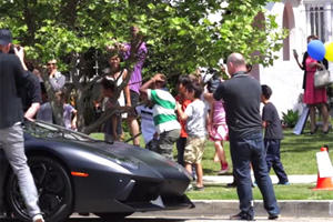 7-Year Old's Birthday Wish Arrives in a Lamborghini Convoy