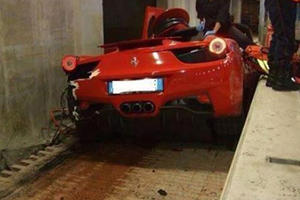 458 Spider Fails Monaco Tunnel Run, Gets Totaled