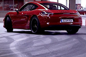 Watch a Porsche Cayman GTS Blitz a Go-Kart Track