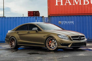 Strasse Adds More Bling to Gold Benz CLS 63 AMG