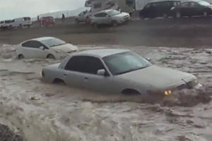 Prius Gets Swept Away by Flash Floods in Vegas