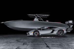 $1M Combo: Aventador Roadster and Matching Powerboat for Sale