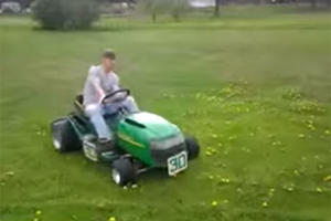 Fastest Lawn Mower You'll See Today!