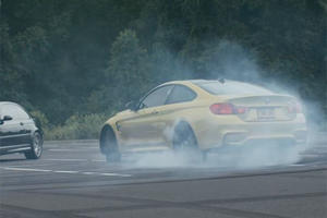 BMW M4 Drifts Around Course Made Up Entirely of BMW M Cars