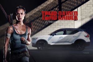 Lara Croft Drives Sleek New Volvo XC40 In Tomb Raider