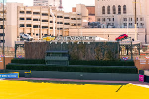 Chevrolet Stacked A Silverado And Blazer On A Baseball Stadium
