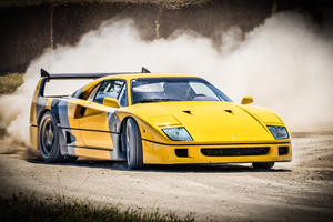 Drifting A Ferrari F40 On Dirt Looks Like A Blast