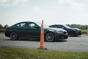 Watch A BMW M5 CS Destroy A Dodge Charger Hellcat Redeye In Drag Races