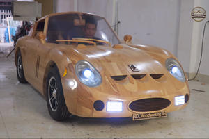 Vietnamese Woodworker Swaps Working Ferrari 250 Wood Replica For A Real Car