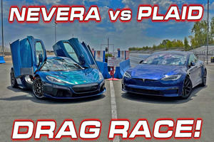 Drag Race: Rimac Nevera Vs. Tesla Model S Plaid