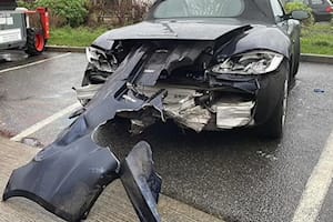 Porsche Boxster Owner Keeps On Driving After Wrecking His Car