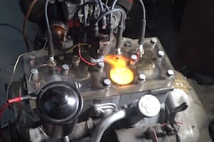 Watch The Combustion Process In Action Using A Transparent Cylinder Head