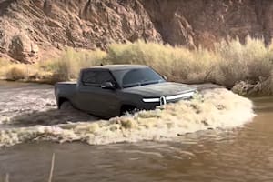 Watch A Rivian R1T Truck Effortlessly Dominate A Water Crossing